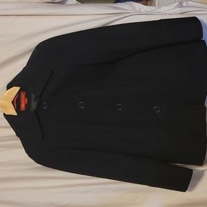 Anne Klein Black Wool Peacoat